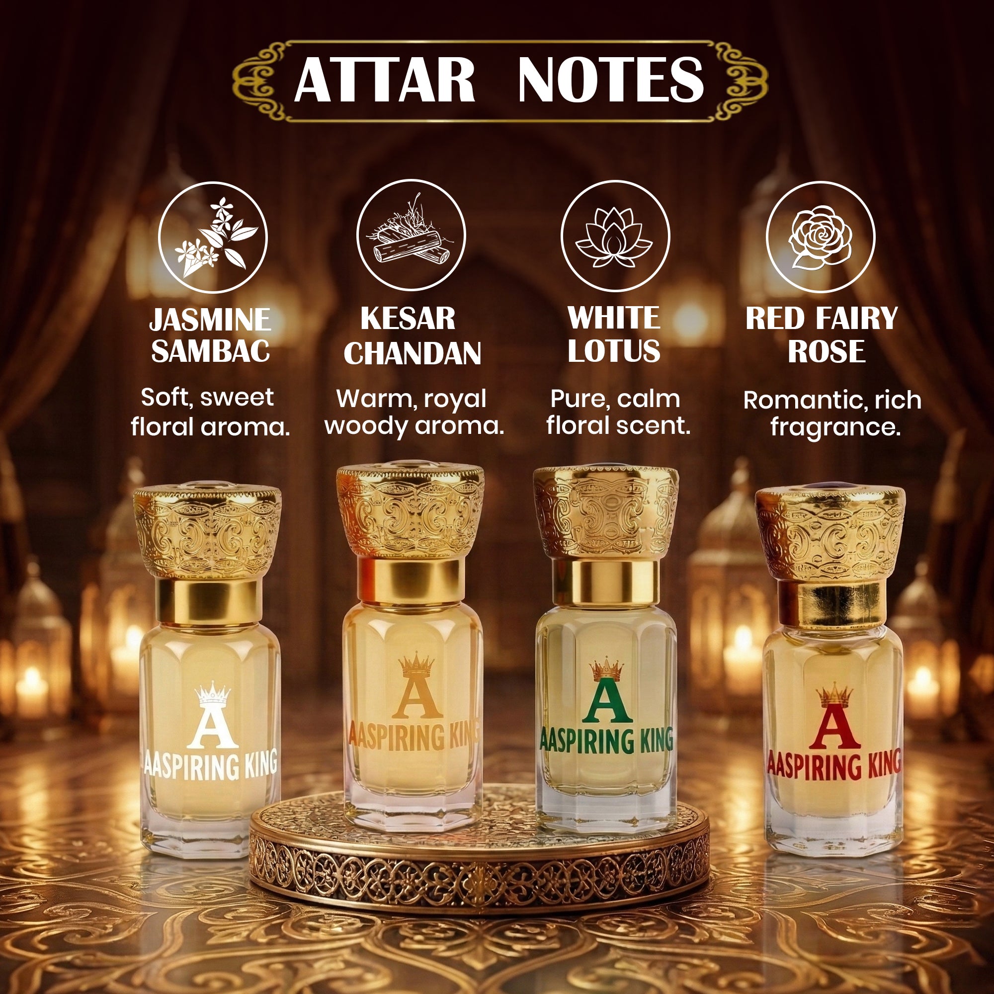 Royal Heritage Collection – Attar Gift Set by AASPIRING KING 24 ML