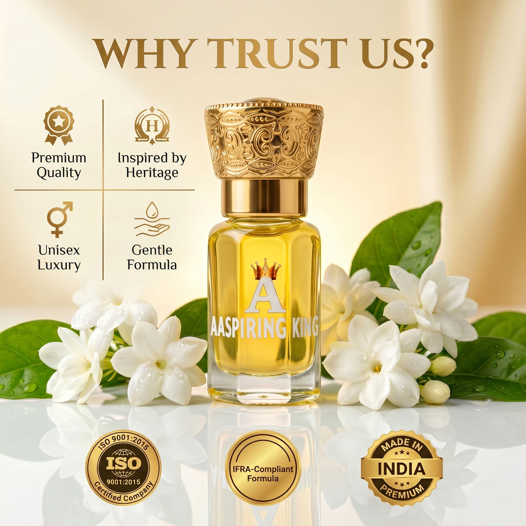 Aaspiring King Jasmine Sambac ( Mogra ) Premium  Attar 6 ML