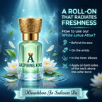 Aaspiring King White Lotus (Kewda) Premium Attar 6 ML
