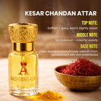 Aaspiring King 2 Pcs Attar Set Jasmine Sambac (Mogra) And Kesar Chandan 6 ML Each AK07