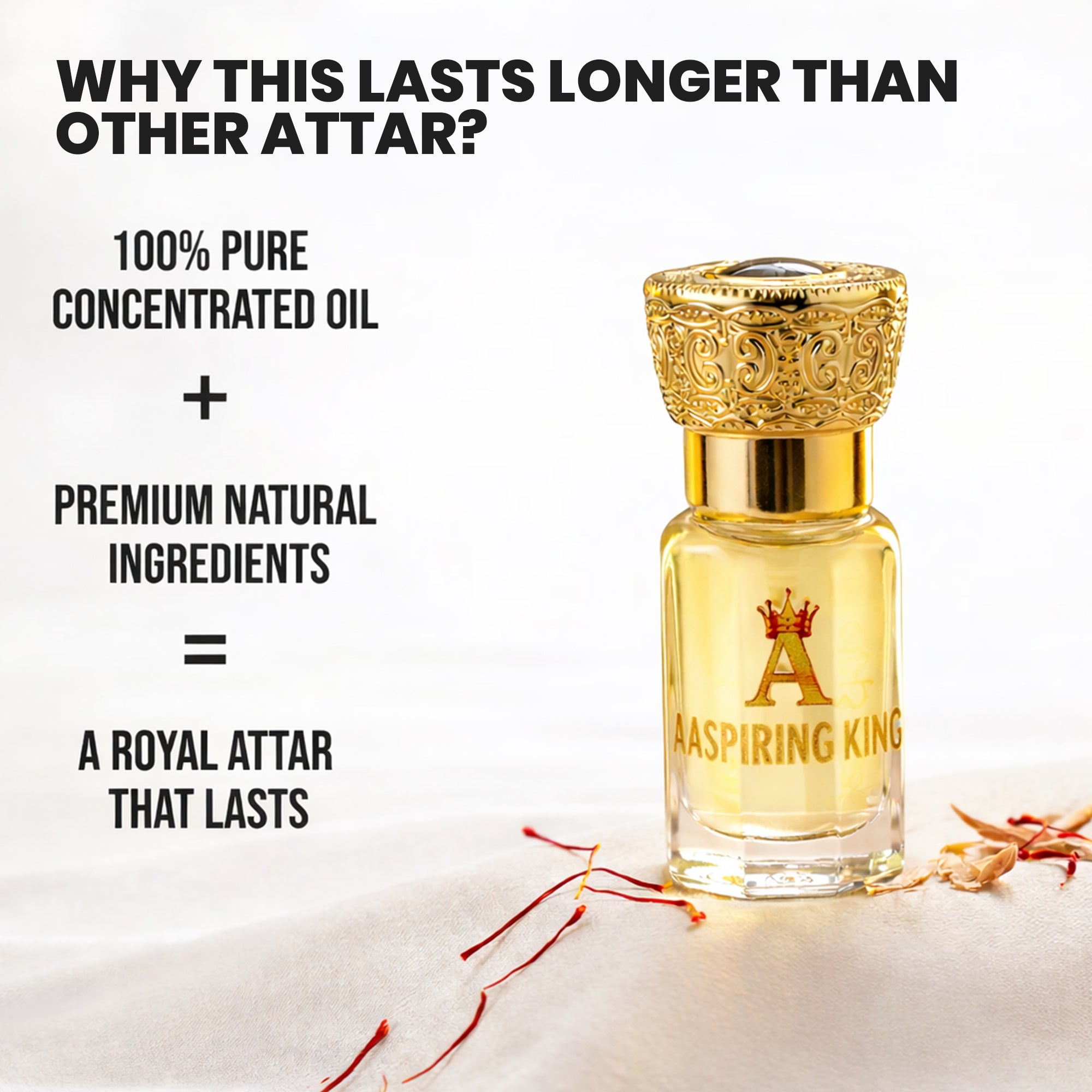 Aaspiring King Kesar Chandan Premium Attar 6 ML AK03