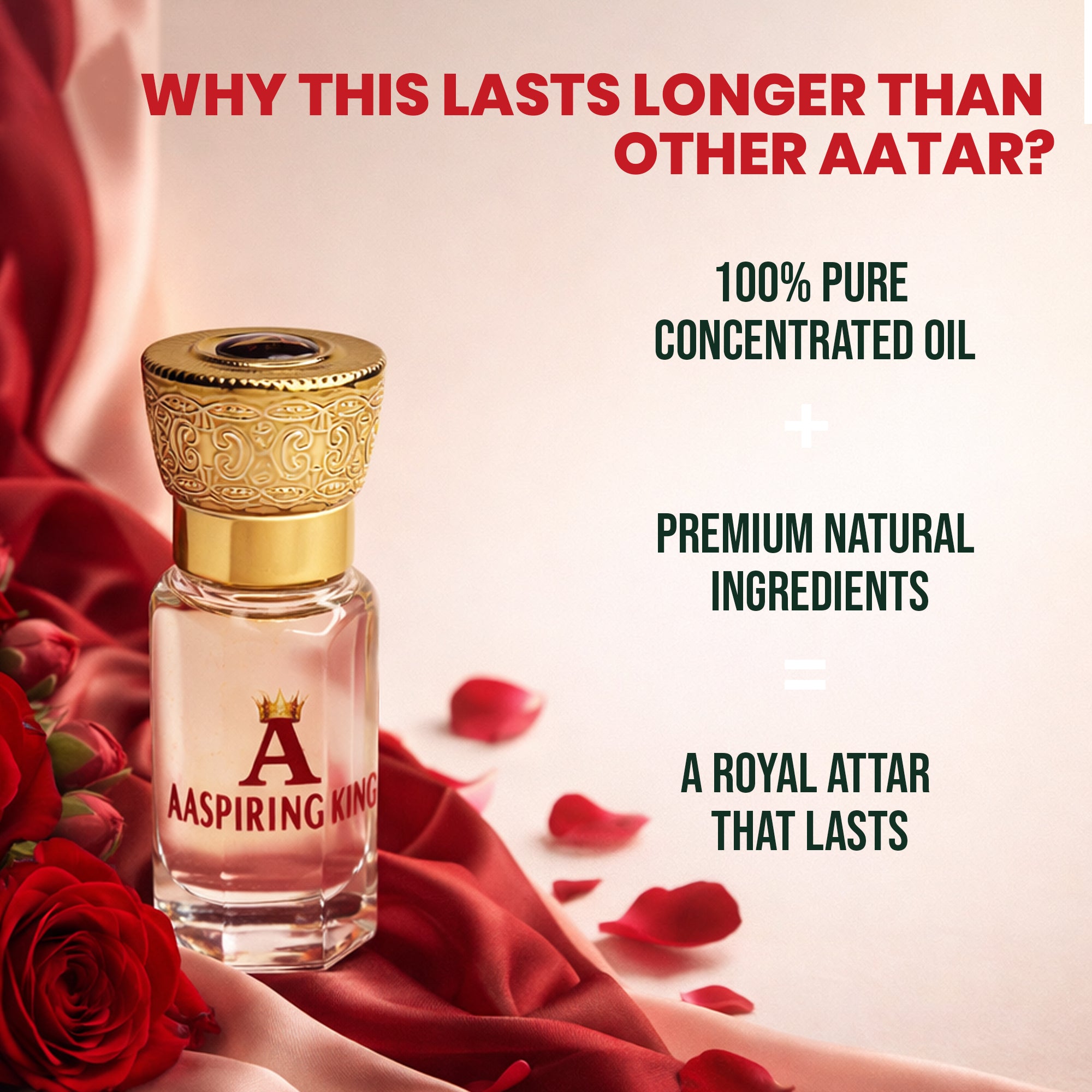 Aaspiring King Red Fairy Rose Premium Attar 6 ML AK04