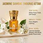Aaspiring King Jasmine Sambac ( Mogra ) Premium  Attar 6 ML