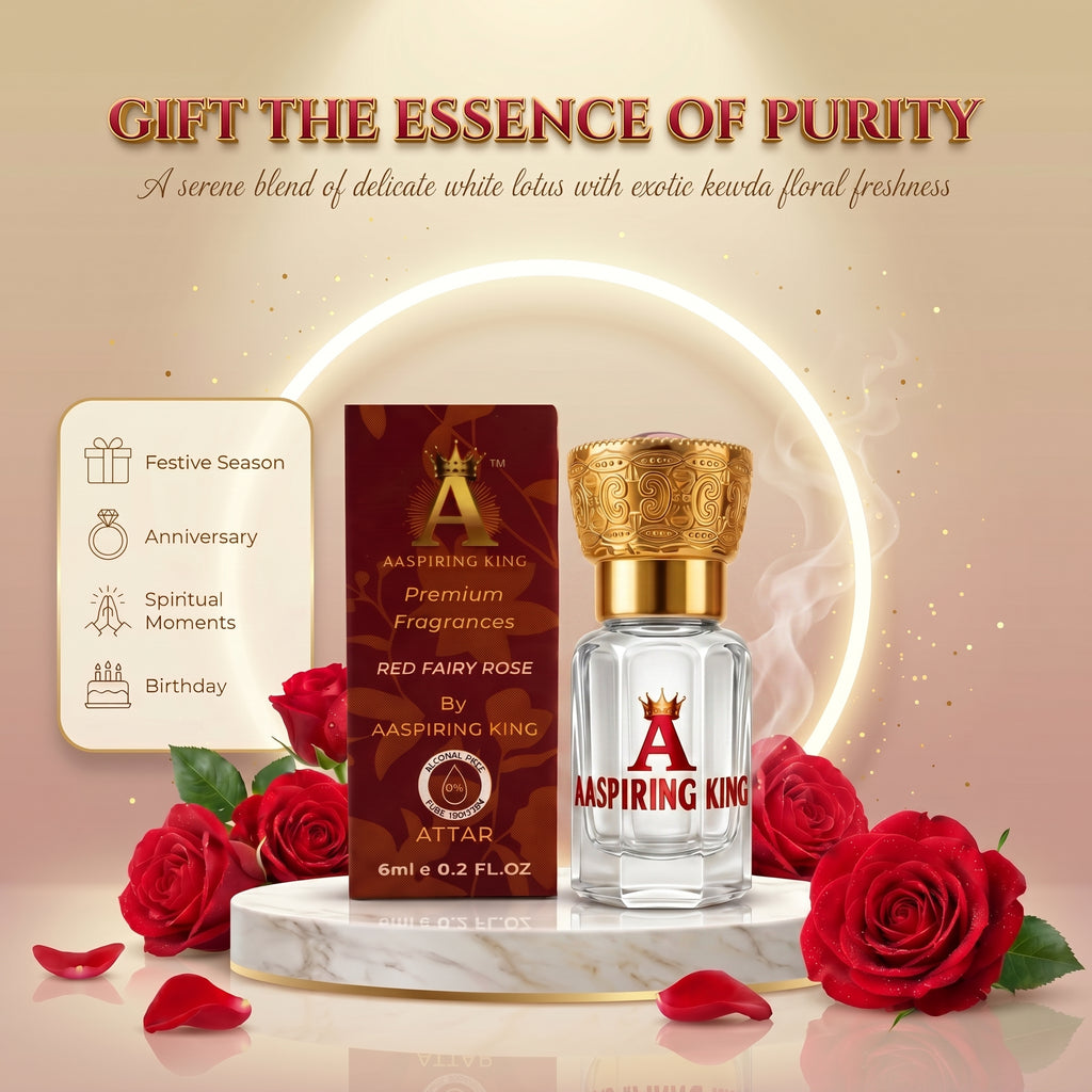 Aaspiring King Red Fairy Rose Premium Attar 6 ML