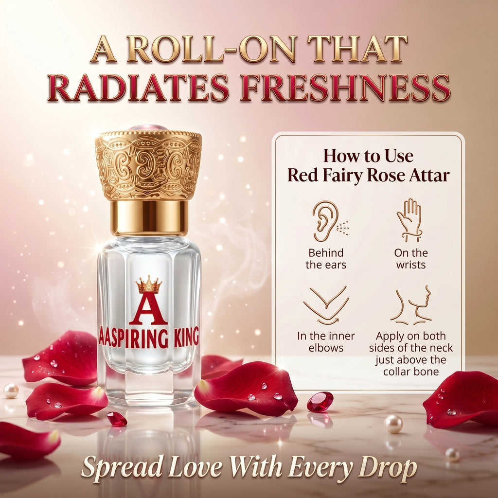 Aaspiring King Red Fairy Rose Premium Attar 6 ML