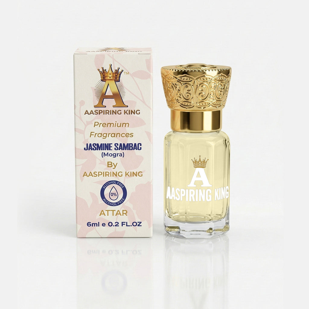 Aaspiring King Jasmine Sambac ( Mogra ) Premium  Attar 6 ML