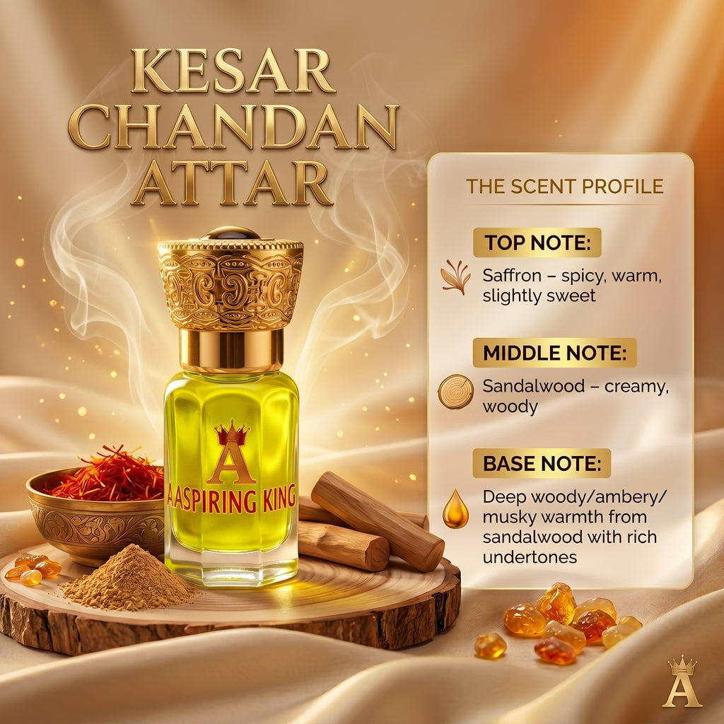 Aaspiring King Kesar Chandan Premium Attar 6 ML