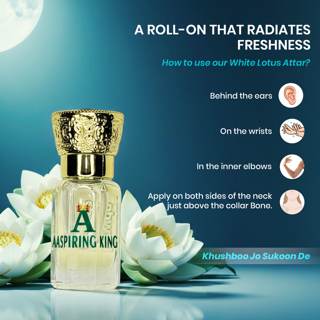 Aaspiring King White Lotus (Kewda) Premium Attar 6 ML AK02